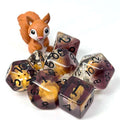 Sage's Baby Squirrel Familiar Resin Polyhedral Dice Set image 0