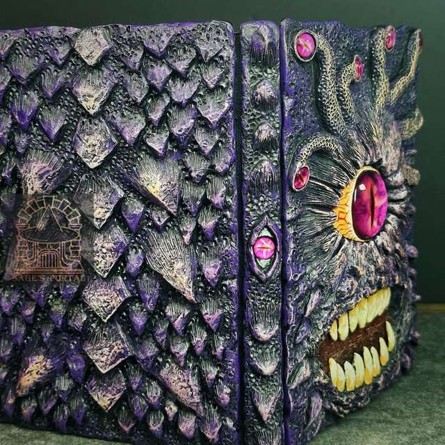 Purple Eye Tyrant Notebook Gift Set | Handmade Notebook for TTRPG, Sketchbook, Diary image 2