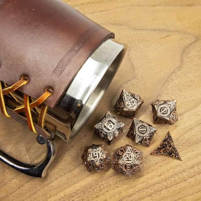 Sage’s Chronurgy Timeless Copper Metal Polyhedral Dice Set image 8