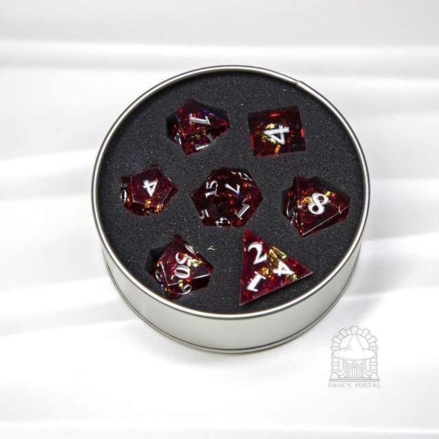 Sage's Exaltations - Phoenix's Rest Sharp Edge Resin Dice Set image 9