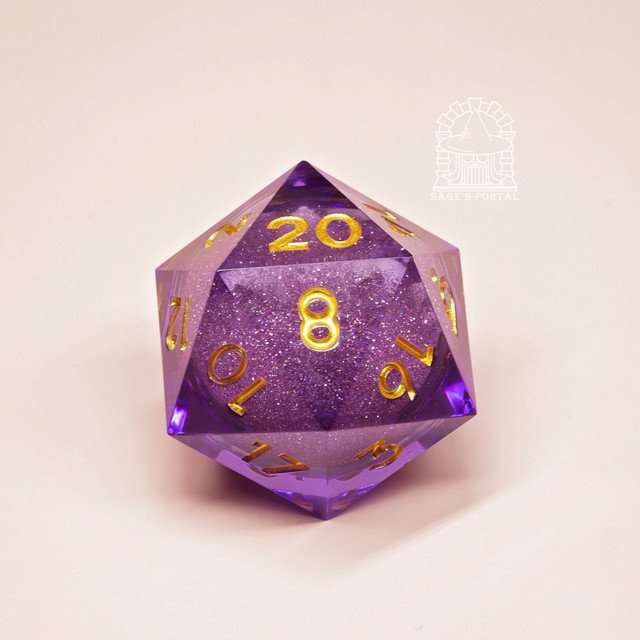 Sage's Spirits - 33mm Arcane Spirits Liquid-Core D20 Sharp Edge Resin Dice image 4