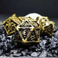 Sage’s Dragonstones Regal Dragon Bronze Hollow Metal Polyhedral Dice Set image 0
