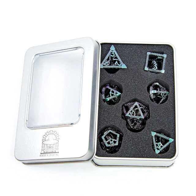 Sage's Imprisoned Kraken Ocean Depths Hollow Metal Dice Set image 15