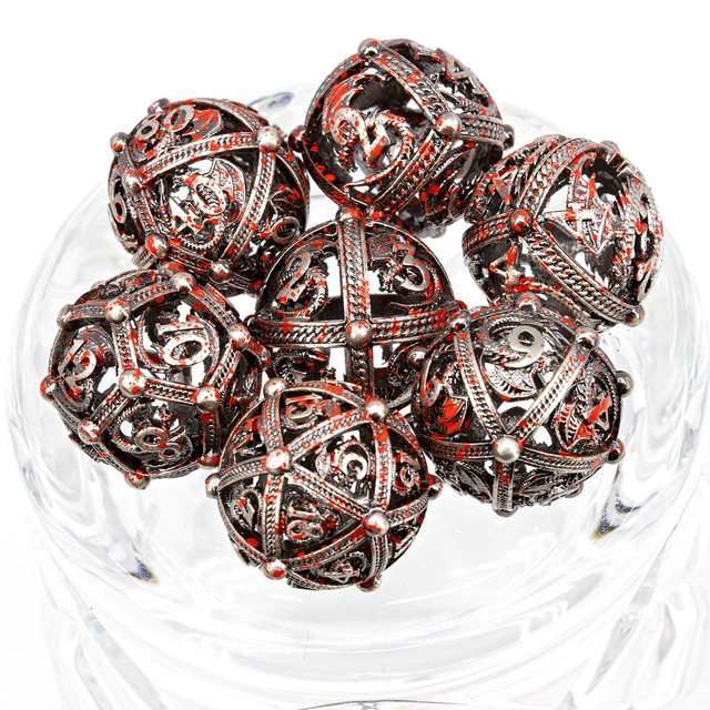 Sage’s Dragon Orb Rolling Doom Hollow Metal Dice Set image 2