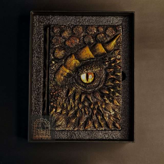 Eye of the Gold Dragon Notebook | Handmade Notebook for TTRPG, Sketchbook, Diary image 7