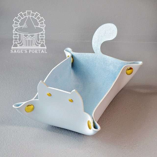 Sage's Light Blue Enchanted Cat Dice Tray image 3
