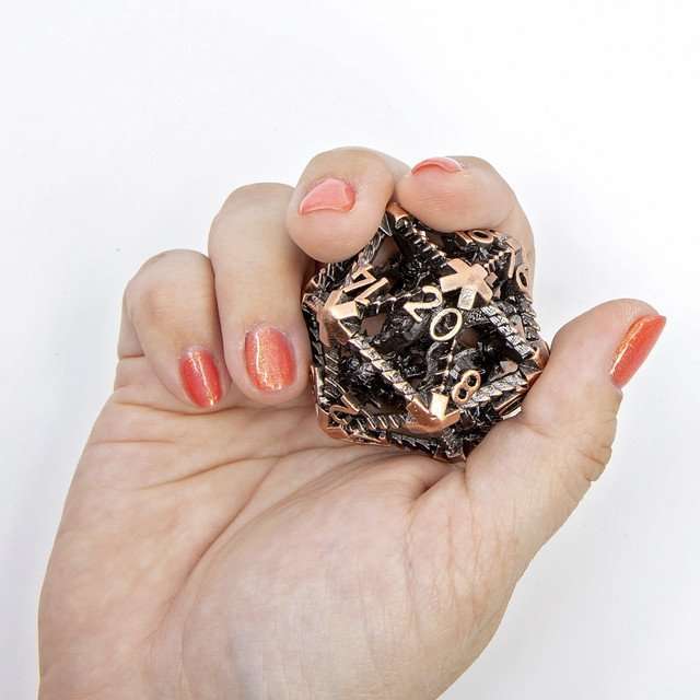 Sage’s 42mm Draconic Prison Copper Cage Hollow Metal D20 image 3