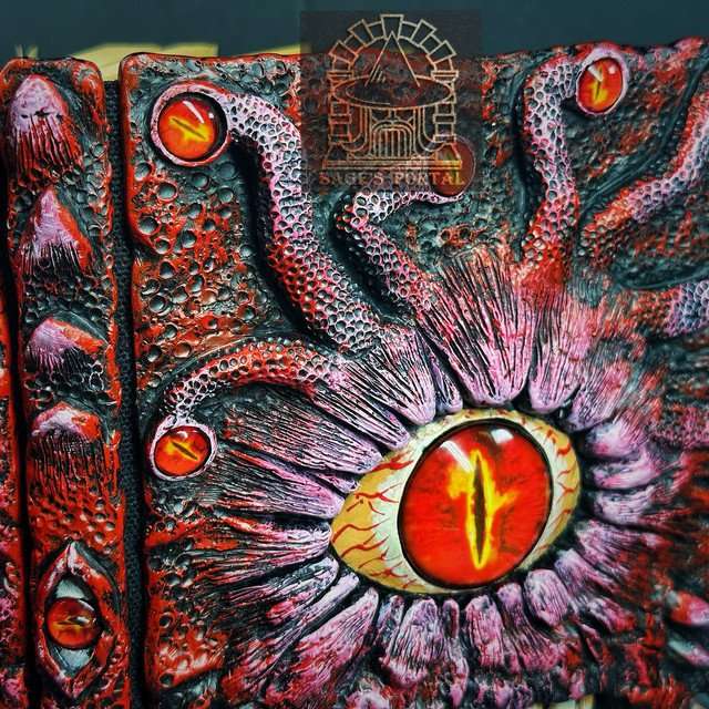 Red Eye Tyrant Notebook Gift Set | Handmade Notebook for TTRPG, Sketchbook, Diary image 9