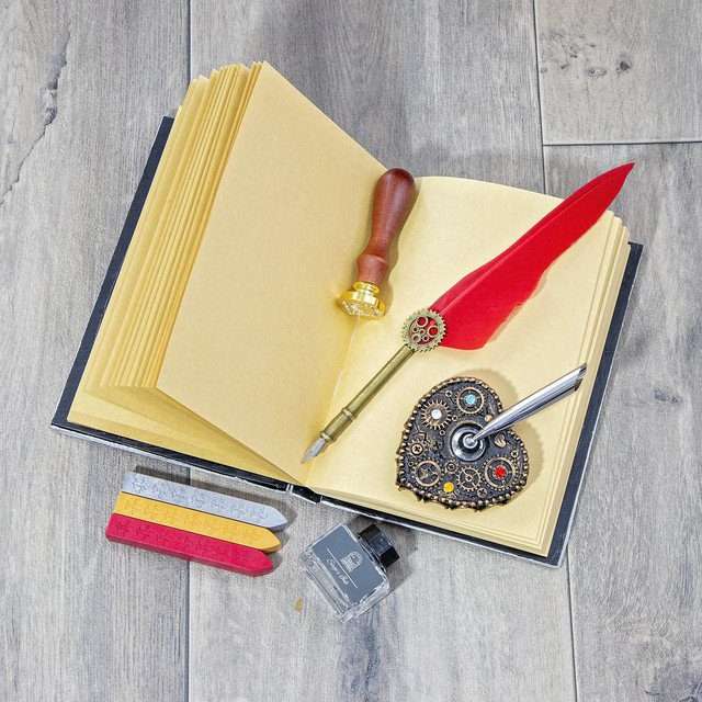 Sage's Gnomish White Notebook Gift Set | Handmade Notebook for TTRPG, Sketchbook, Diary image 9