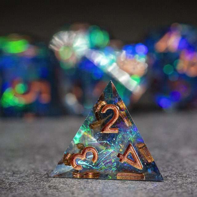 Sage's Miniaturized Galaxy Sharp Edge Resin Polyhedral Dice Set image 7