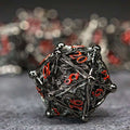 Sage's Ankeg Magical Creature Black/Red Hollow Metal Polyhedral Dice Set image 0