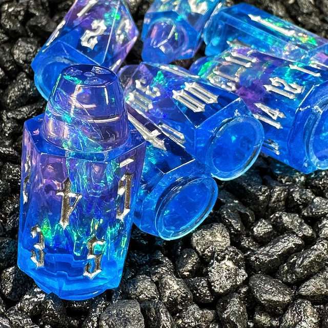 Sage's Spectral Revolver Dawn Bullets Resin Dice Set image 2