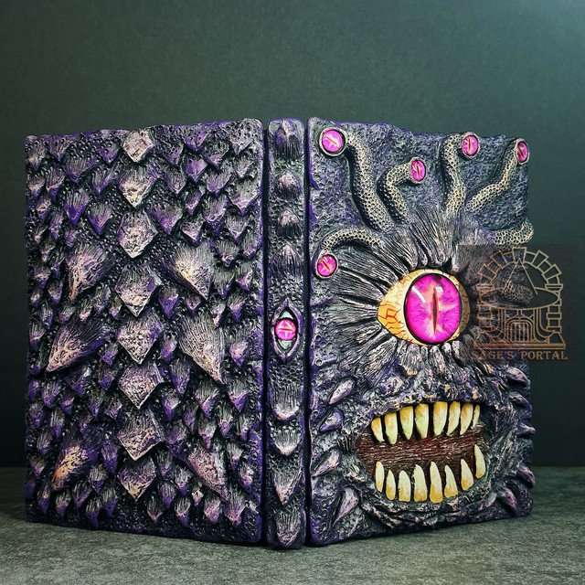 Purple Eye Tyrant Notebook | Handmade Notebook for TTRPG, Sketchbook, Diary image 1