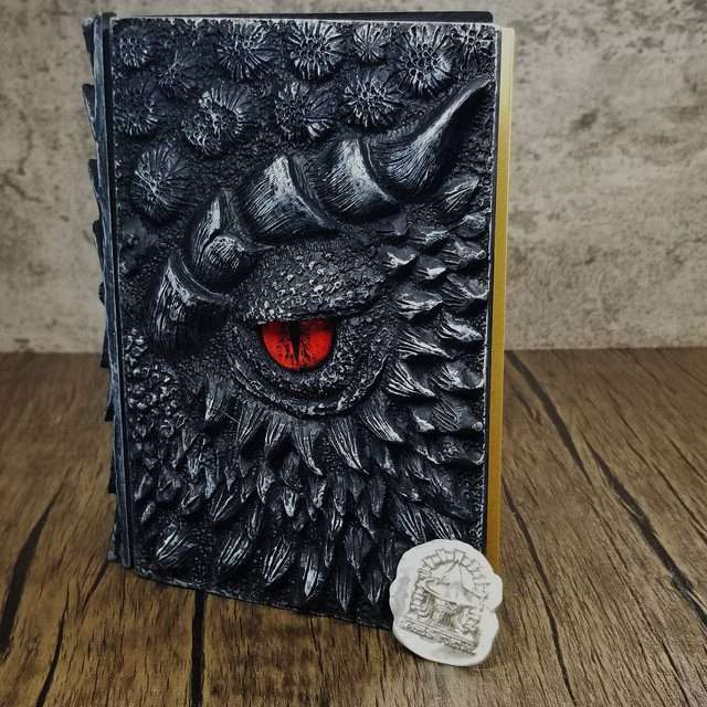 Eye of the Black Dragon Notebook | Handmade Notebook for TTRPG, Sketchbook, Diary image 2
