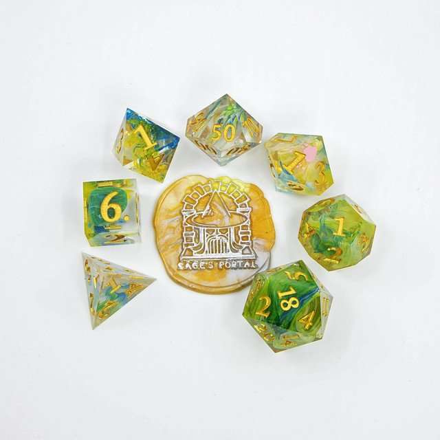 Sage's Essence of Nature Sharp Edge Resin Polyhedral Dice Set image 10