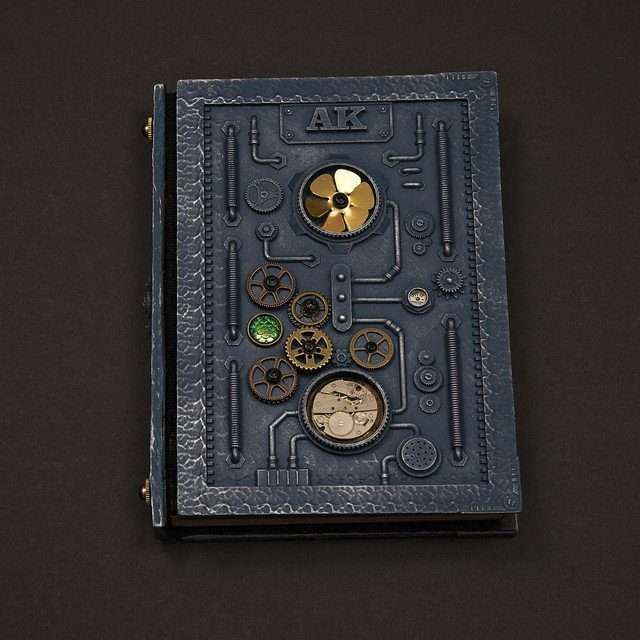 Sage's Gnomish Notebook Blue | Handmade Notebook for TTRPG, Sketchbook, Diary image 3