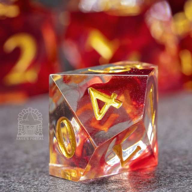 Sage's Orb of Hemomancy Sharp Edge Resin Dice Set image 3