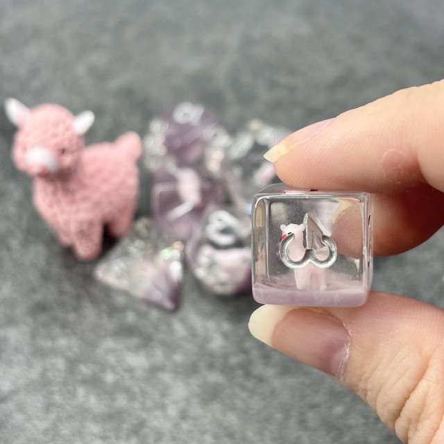 Sage's Familiars - Llama Resin Polyhedral Dice Set image 1