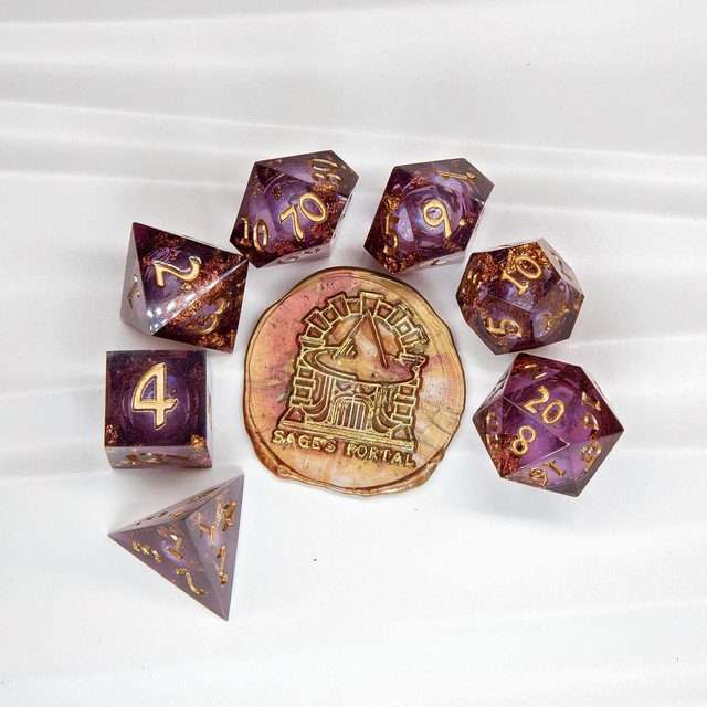 Sage's Royal Souls Liquid Core Sharp Edge Resin Dice Set image 8