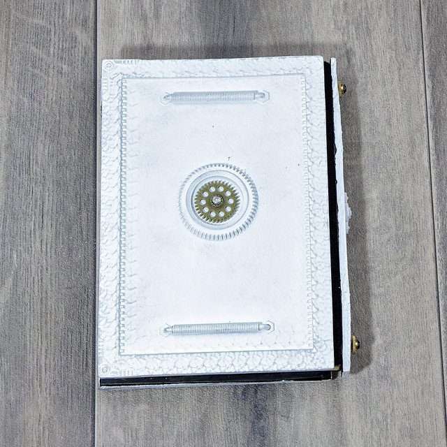 Sage's Gnomish Notebook White | Handmade Notebook for TTRPG, Sketchbook, Diary image 1