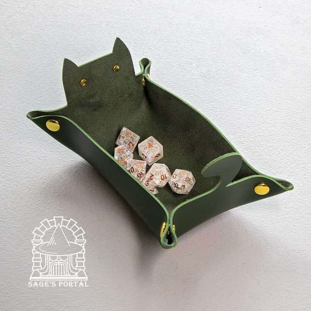 Sage's Green Enchanted Cat Dice Tray image 9