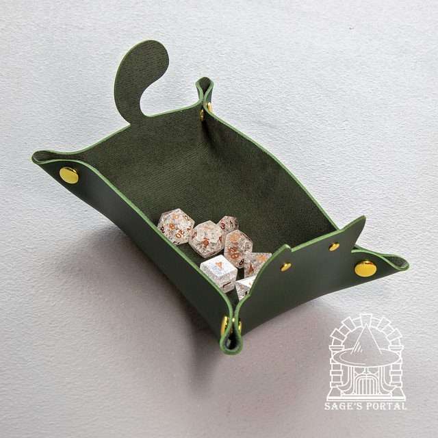 Sage's Green Enchanted Cat Dice Tray image 7