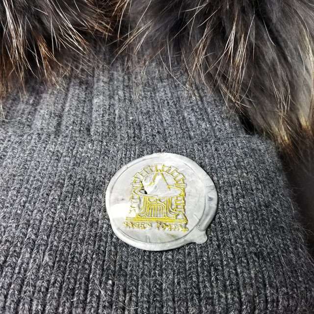 Sage’s Cap – Grey Wool Beanie with Double Raccoon Pompom image 12
