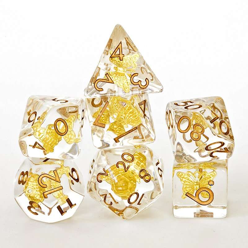 Sage's Familiars - Butterfly Familiar Resin Polyhedral Dice Set image 17