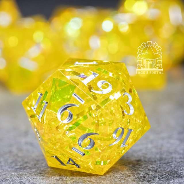 Sage's Exaltations - Radiant Meadow Sharp Edge Resin Dice Set image 1
