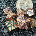 Sage's Warp Stones Copper Galaxy Metal Polyhedral Dice Set image 0