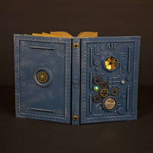 Sage's Gnomish Notebook Blue | Handmade Notebook for TTRPG, Sketchbook, Diary image 1
