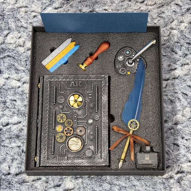 Sage's Gnomish Copper Notebook Gift Set | Handmade Notebook for TTRPG, Sketchbook, Diary image 6
