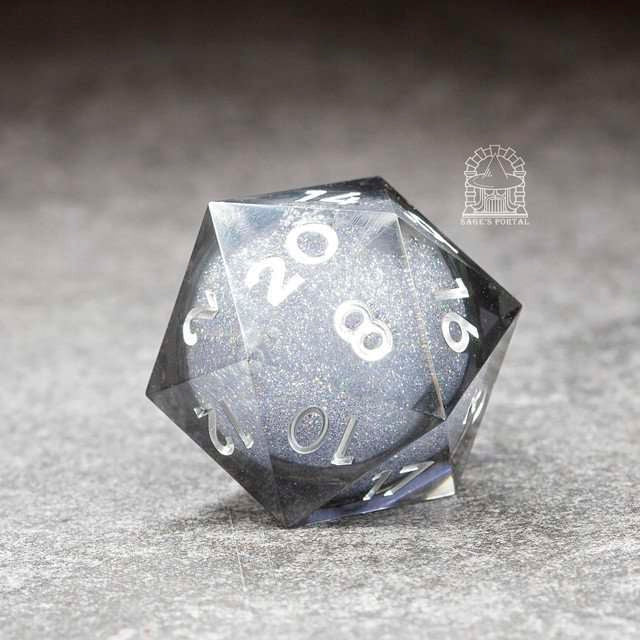 Sage's Spirits - 33mm Nocturnal Spirits Liquid-Core D20 Sharp Edge Resin Dice image 6