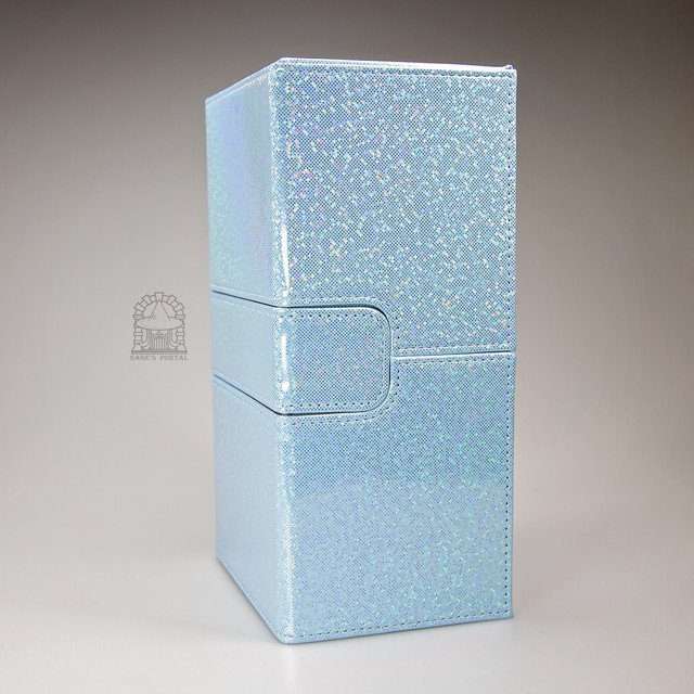 Sage's Premium 3 Drawer Deck Storage Box for TCG, Dice, Jewelry  200mm x 115mm x 90mm - Holo Blue image
