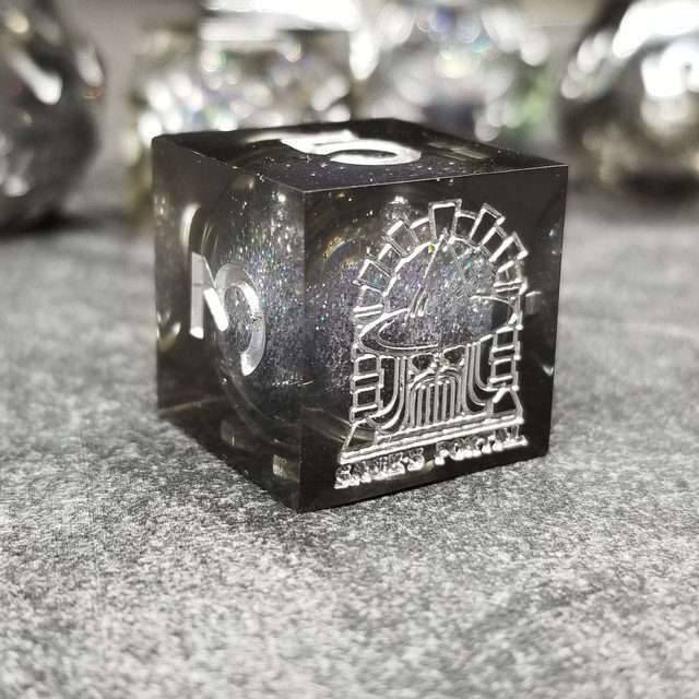 Sage's Spirits - Nocturnal Spirits Liquid Core Sharp Edge Resin Dice Set image 2