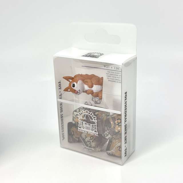 Sage's Baby Squirrel Familiar Resin Polyhedral Dice Set image 2