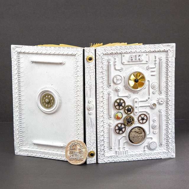 Sage's Gnomish Notebook White | Handmade Notebook for TTRPG, Sketchbook, Diary image 2