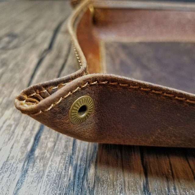 Sage's Enchanted Dice Tray Crazy Horse Oiled Saddle Leather Full Size image 2