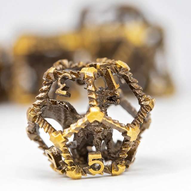 Sage's Draconic Prison Bronze Cage Hollow Metal Dice Set image 3