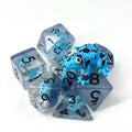 Sage's Blue Frog Familiar Resin Polyhedral Dice Set image 6