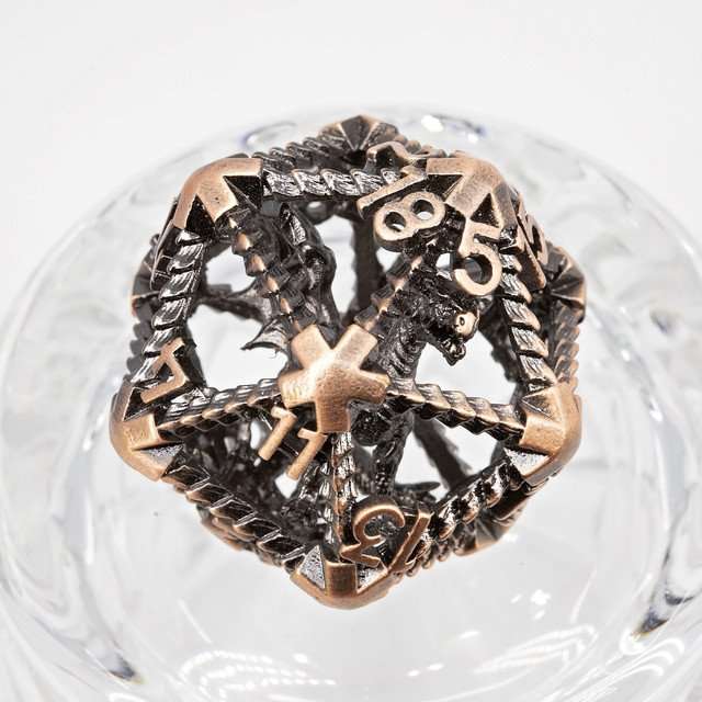 Sage’s 42mm Draconic Prison Copper Cage Hollow Metal D20 image 8