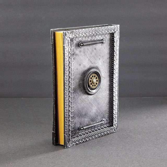 Sage's Gnomish Notebook Silver | Handmade Notebook for TTRPG, Sketchbook, Diary image 2