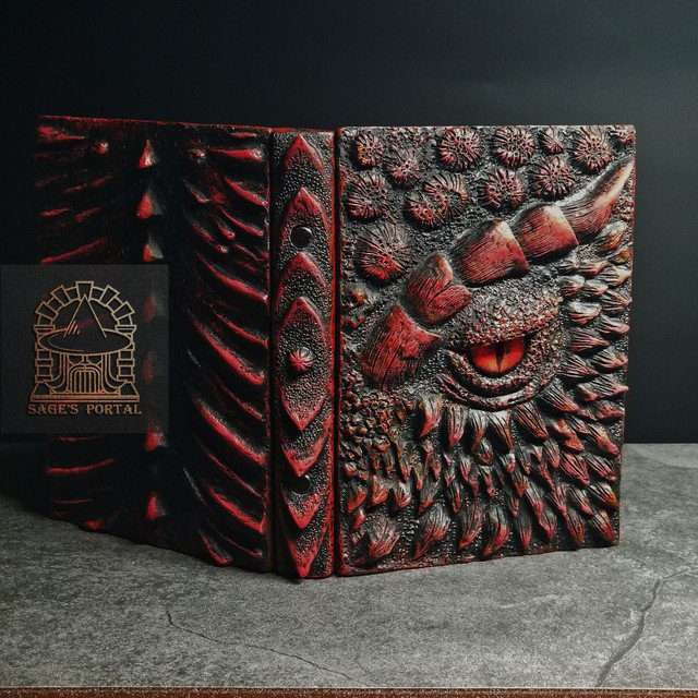 Eye of the Red Dragon Notebook | Handmade Notebook for TTRPG, Sketchbook, Diary image 6