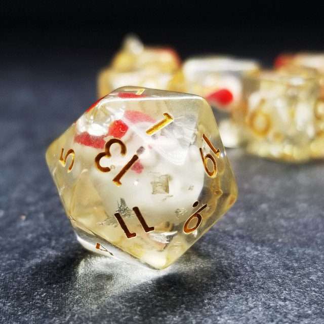 Sage's Jolly Santa Resin Polyhedral Dice Set image 5