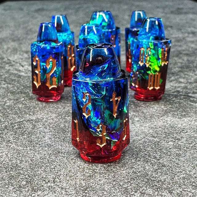 Sage's Spectral Revolver Thermal Bullets Resin Dice Set image 5