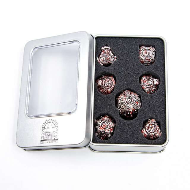 Sage's Artificer's Core Battlefield Essence Metal Polyhedral Dice Set image 13