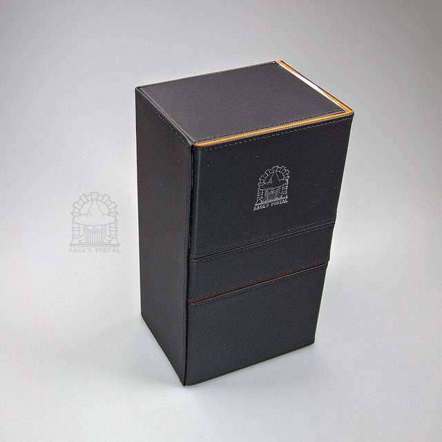 Sage's Premium 3 Drawer Deck Storage Box for TCG, Dice, Jewelry  200mm x 115mm x 90mm - Black/Red image