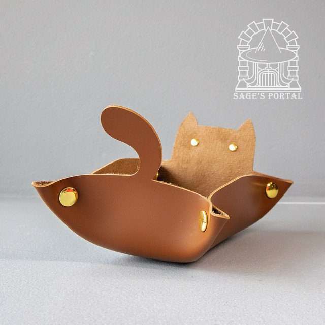 Sage's Brown Enchanted Cat Dice Tray image 2