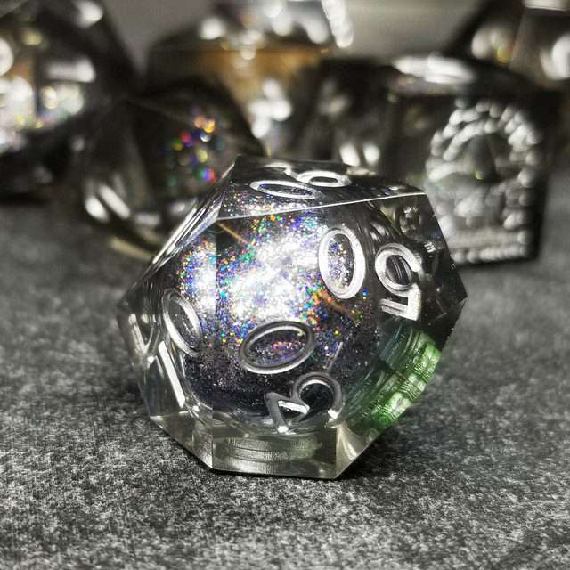 Sage's Spirits - Nocturnal Spirits Liquid Core Sharp Edge Resin Dice Set image 6
