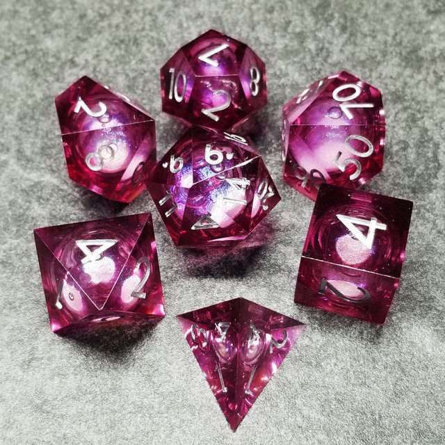Sage's Vesper Souls Liquid Core Sharp Edge Resin Dice Set image 9